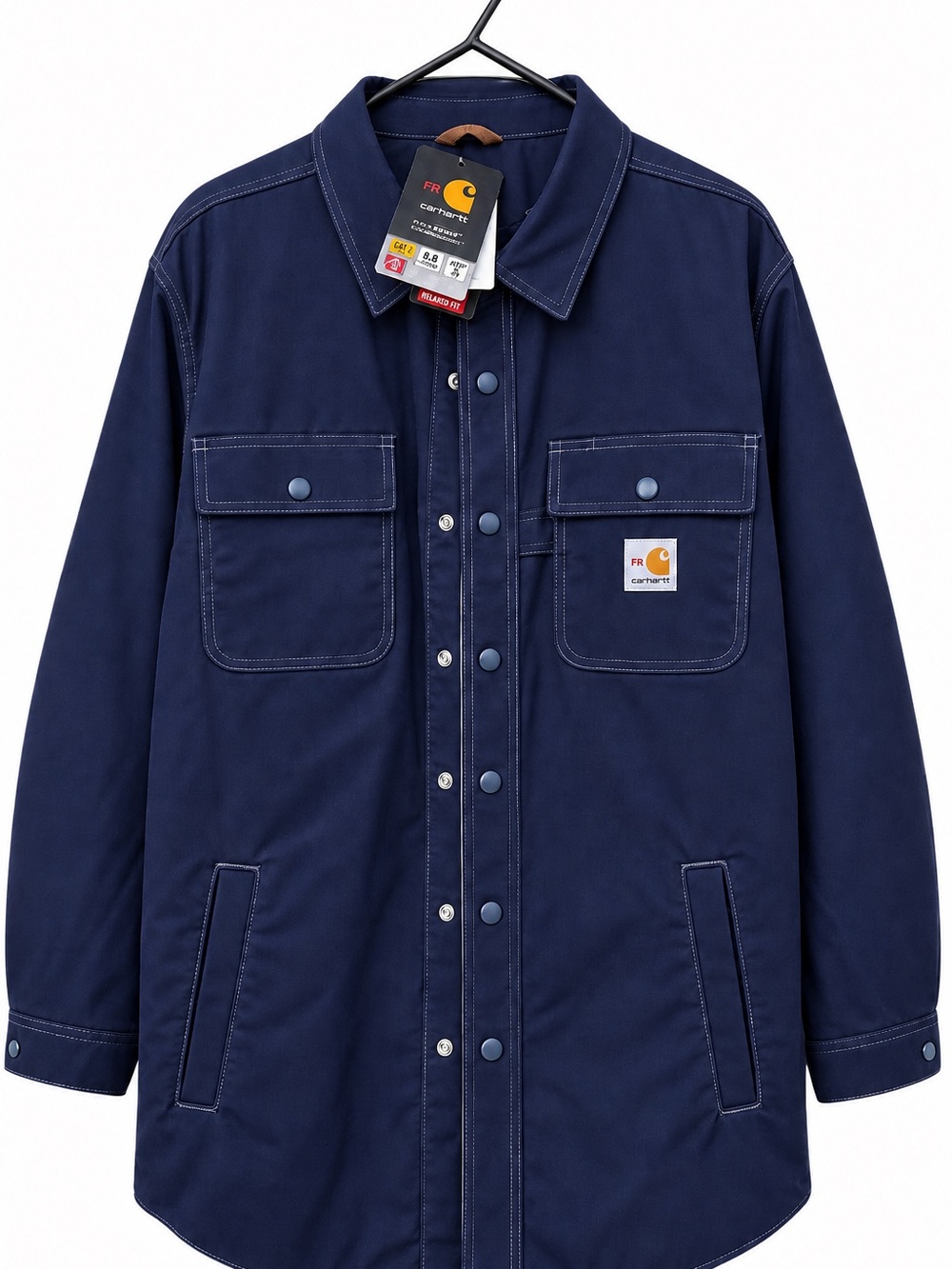 Carhartt FR Full Swing Quick Duck Navy Work Jacket Men’s Large NWT